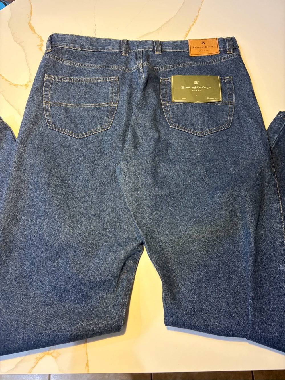 NWT Ermenegildo Zegna Made in Italy Jeans Size 40 Blue Denim luxury jeans